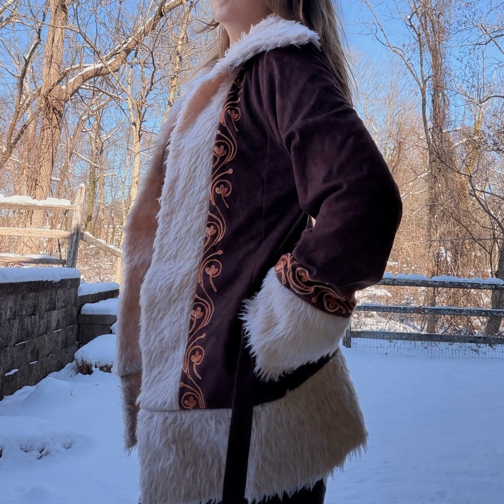 Penny Lane Style Faux Shearling Boho Jacket